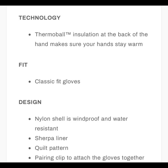 🆕 The North Face Rosie Quilt Glove - Picture 9 of 9